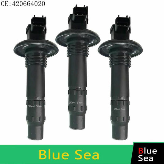 3Pcs Ignition Coil Stick 20664020 For SeaDoo GTX RXT RXP GTI GTS GTR Wake 4TEC Q