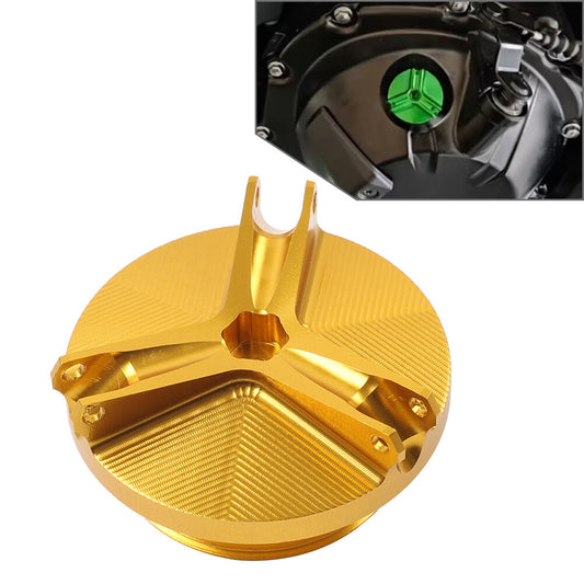 Engine Oil Filler Cap Plug Cover Gold for kawasaki ZX14R ZX6R ZX636 ZX-6R ZX10R Q