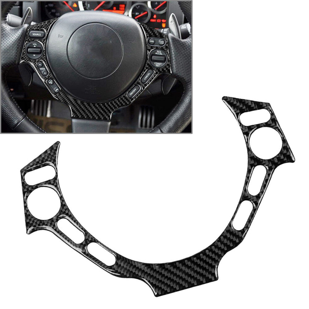 Steering Wheel Button Frame Cover Trim for Nissan GTR R35 2008-2016 Carbon Black