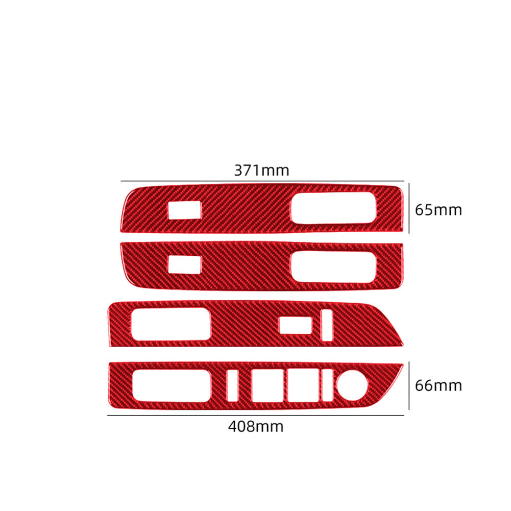 Red Carbon Fiber Central Console Frame Cover Trim For Celica 2000-2005 v