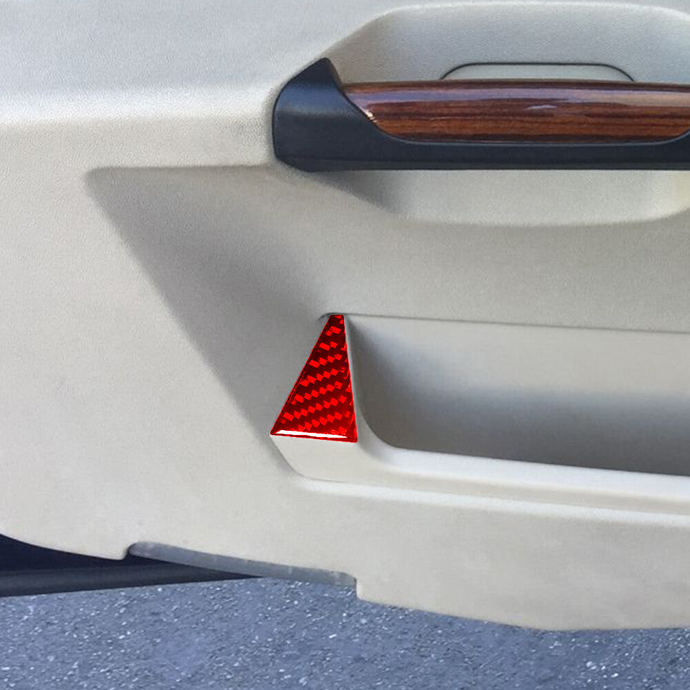 Red Carbon Fiber Door Storage Box mad Cushion Trim Cover for Cadillac CTS 03-07