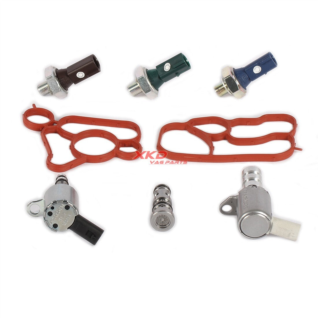 2.0T Radiator Cooling Valve, Seals, and Sensor Kit for VW for Tiguan , for Audi for A4 , for A6 , Q3 Q