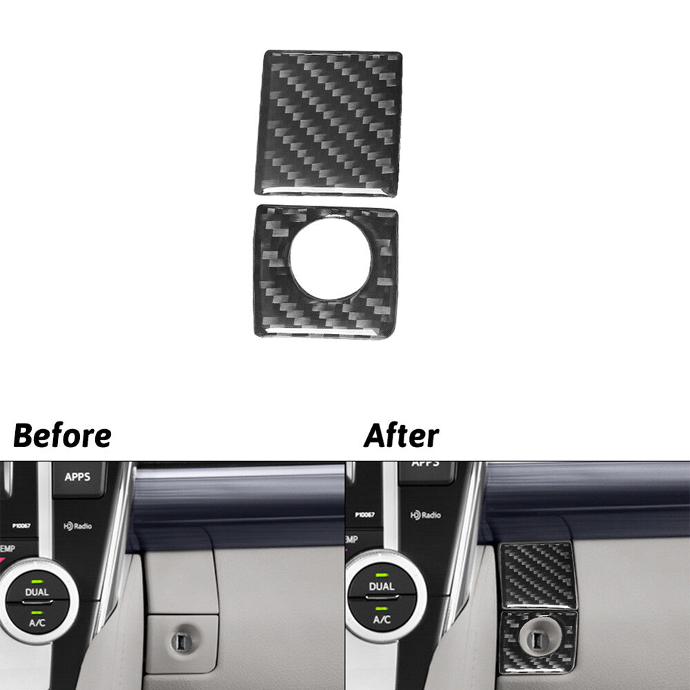 Carbon Fiber Interior Steering Wheel Panel Trim Cover for 2015-2017 v