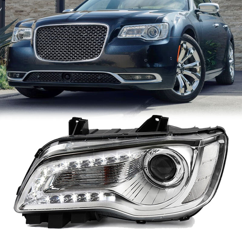 For 2015-2023 for for CHRysler 300 for CHRome Halogen LED DRL Projector Headlight Driver LH v