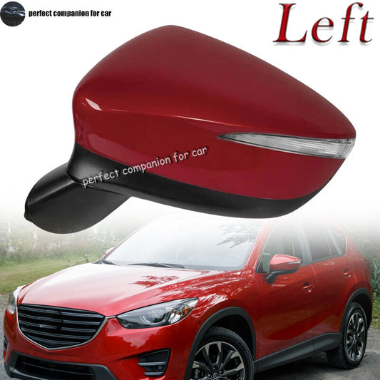 Left Side Door Mirror Heated Turn Signal Lamp for Mazda CX-5 CX5 2015-2016 Red Q