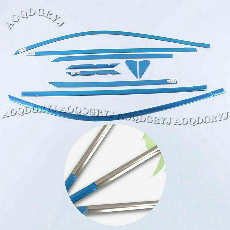 for LEXUS LX570 2016-2021 Chrome Steel Windows Strip Sill Molding Cover Trim 10p