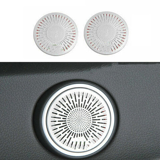 Inner Door Horn Frame Cover Trim 2PCS for Hyundai Sonata 2020-2023 Silver Steel n