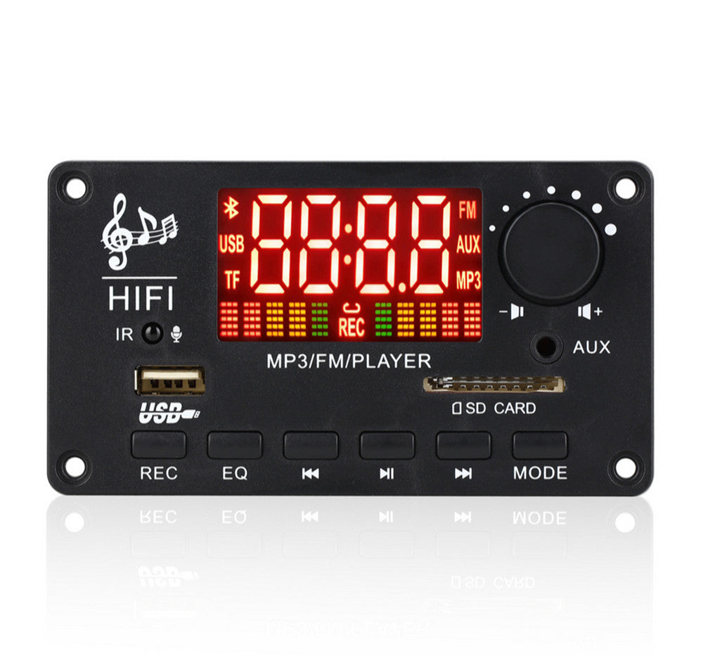 Car MP3 Decoding Board Bluetooth 5.0 Power Amplifier W/Call Recording Lossless