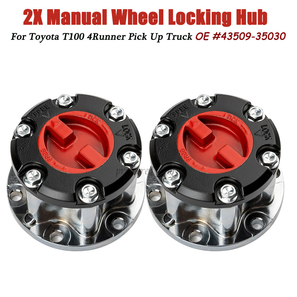 2X Manual Wheel Locking Hub Fit for Toyota T100 Pick Up Truck 4Runner Hilux Q
