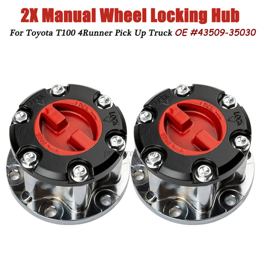2X Manual Wheel Locking Hub Fit for Toyota T100 Pick Up Truck 4Runner Hilux Q