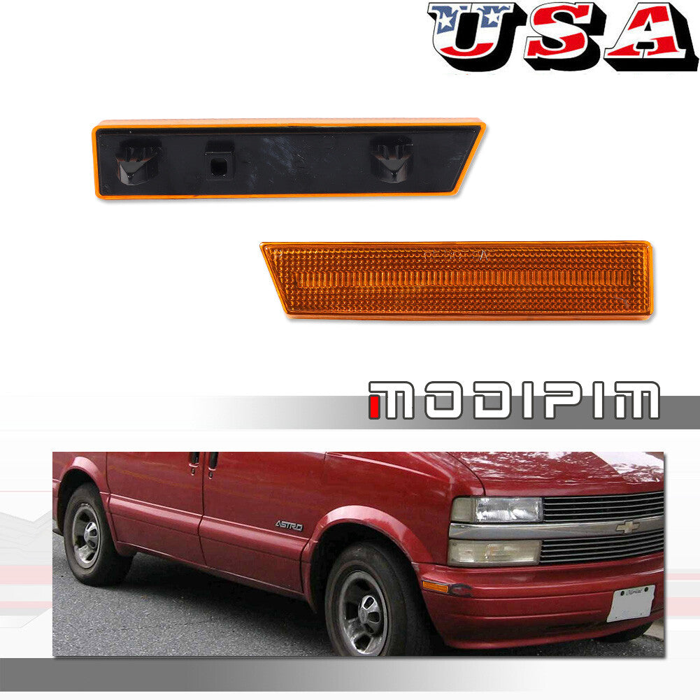 For 1995-05 for Astro / for GMC Safari Van Side Marker Light Front Amber Housing - v