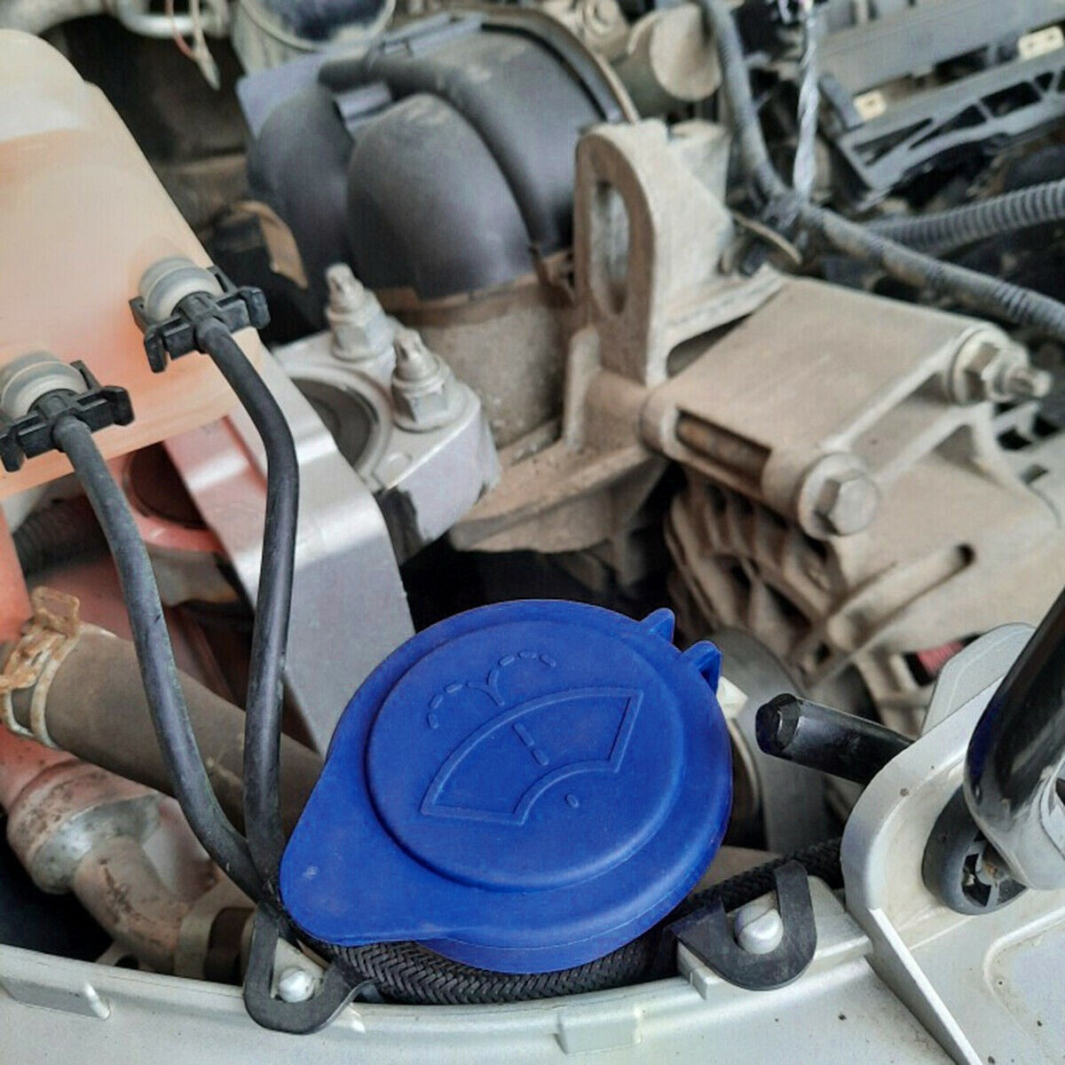 Spare Reservoir Bottle Cap Washer Windshield Wiper 2011-2015 ABS Blue Car Fluid v
