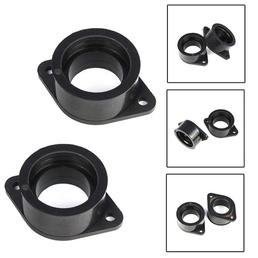 2Pcs Black Carburetor Insulator Intake Boot 16065-1027 Fit for Kawasaki 80-83 KZ440 Q