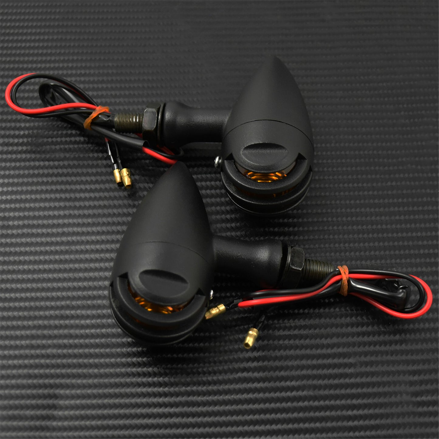 2X 10mm Motorcycle Turn Signal Blinker Indicator Light Amber Fit for Harley Dyna Q