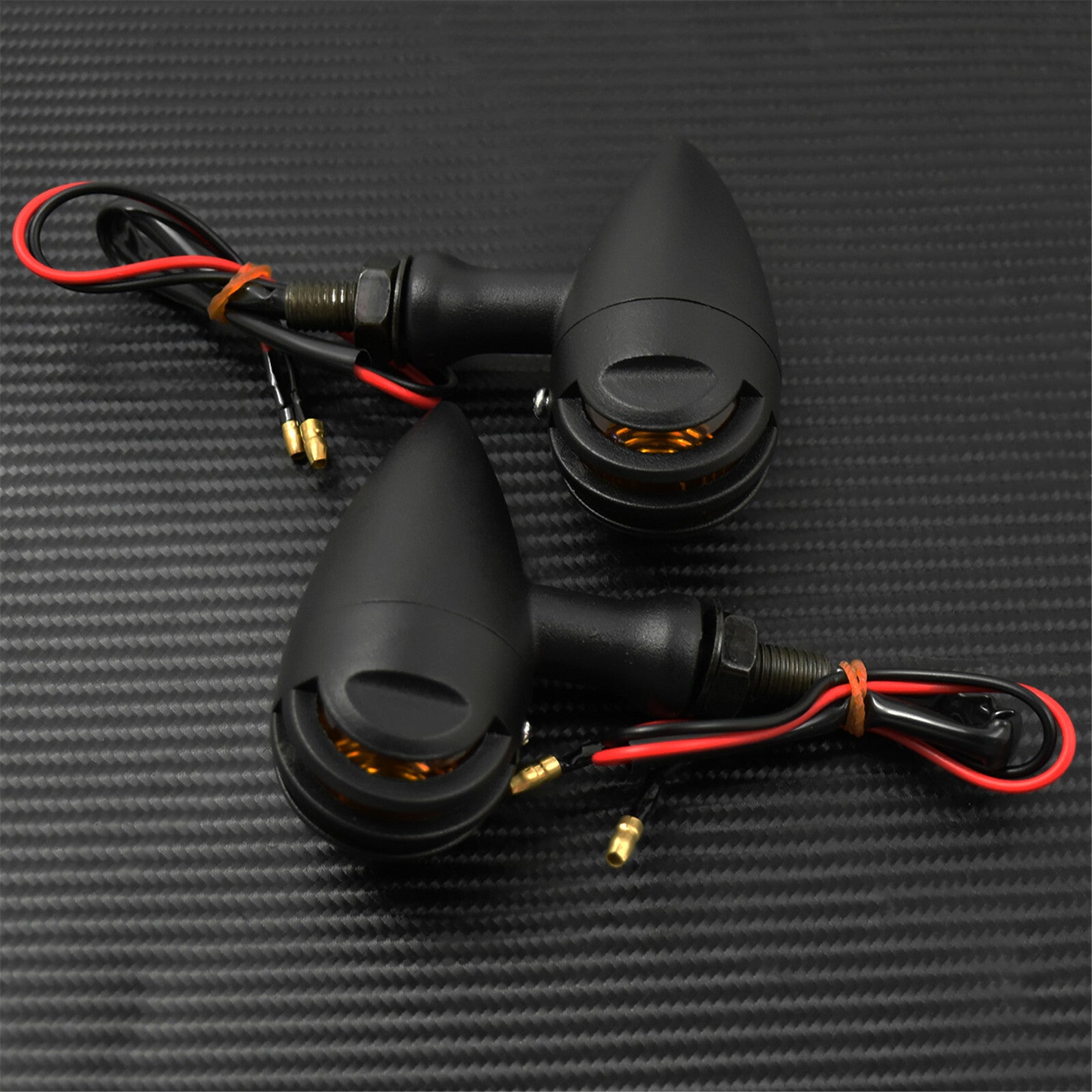 2X 10mm Motorcycle Turn Signal Blinker Indicator Light Amber Fit for Harley Dyna Q