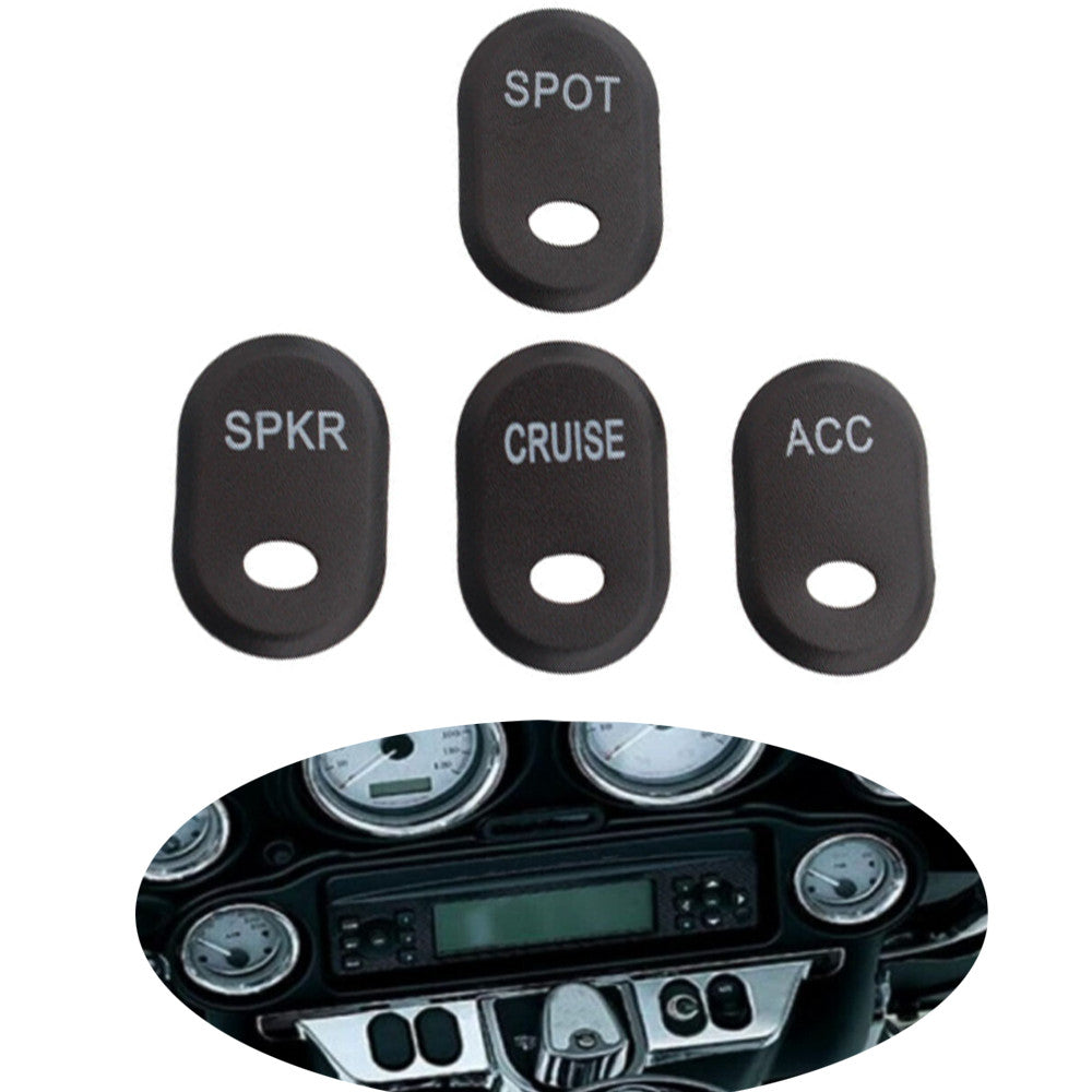 Brushed panel switch cover for Harley Electra Glide Classic FLHTCU Black - n