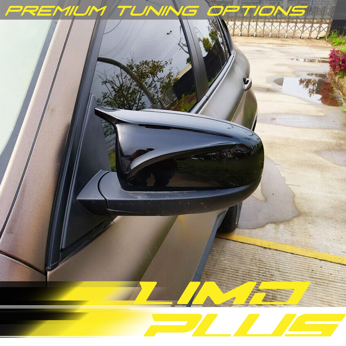M Style Glossy Black Rearview Mirror Cover for BMW X5 E70 X6 E71 2008-2013 mc105 Q