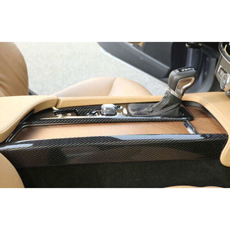 for Volvo S90 2017-2022 Carbon Fiber Center Console Gear Shift frame cover Trim