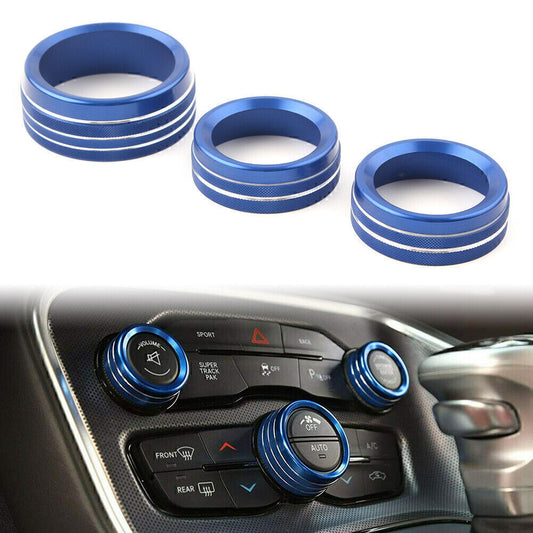 Blue Center Air Condition Switch CD Button Knob for Dodge for Challenger 2015-2020