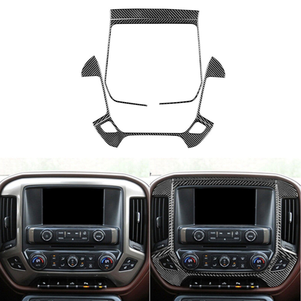 3Pcs Red Dashboard Panel Cover Trim Carbon Fiber For FJ Curiser 2007-2021 v