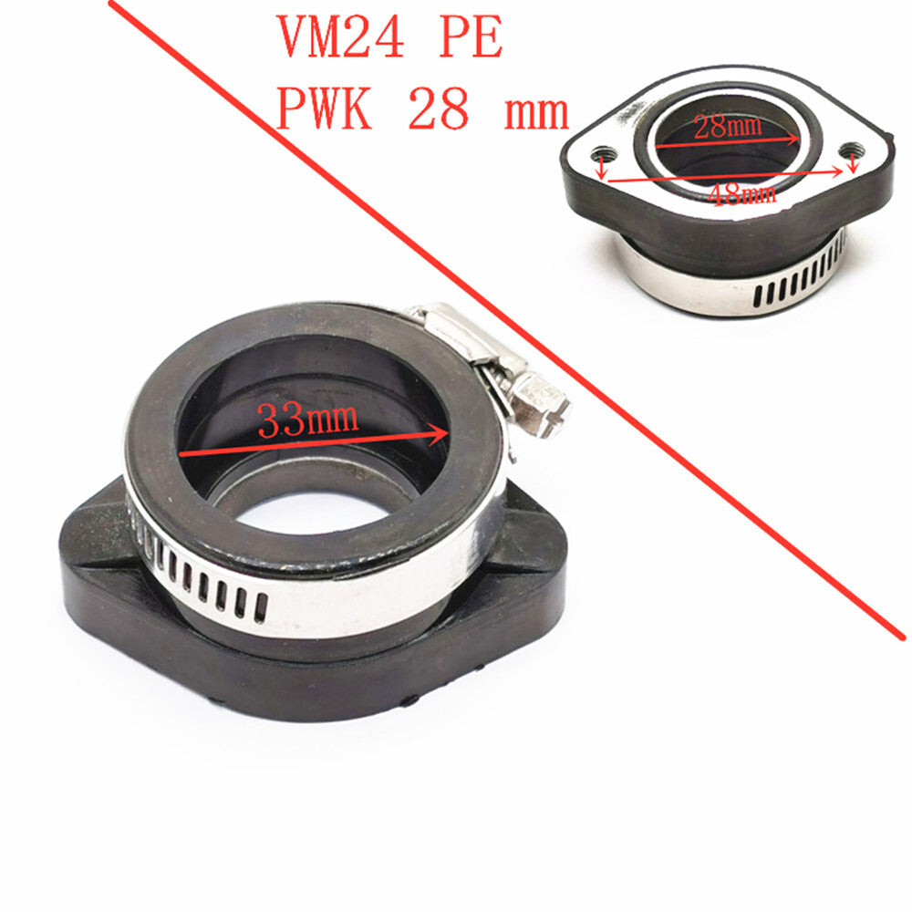 Carburetor Adapter Inlet Intake Pipe For VM24 PWK 28mm For 110 150 160 CC Engine