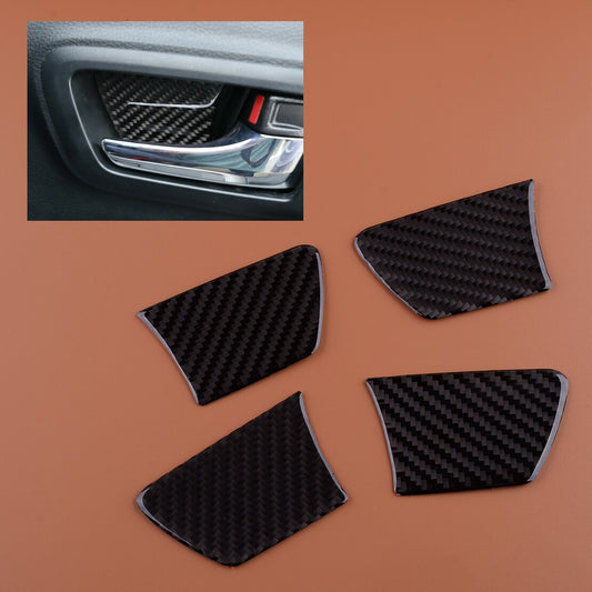 Carbon Fiber Interior Door Handle Bowl Trims Fit For Tacoma 2015-2020 v