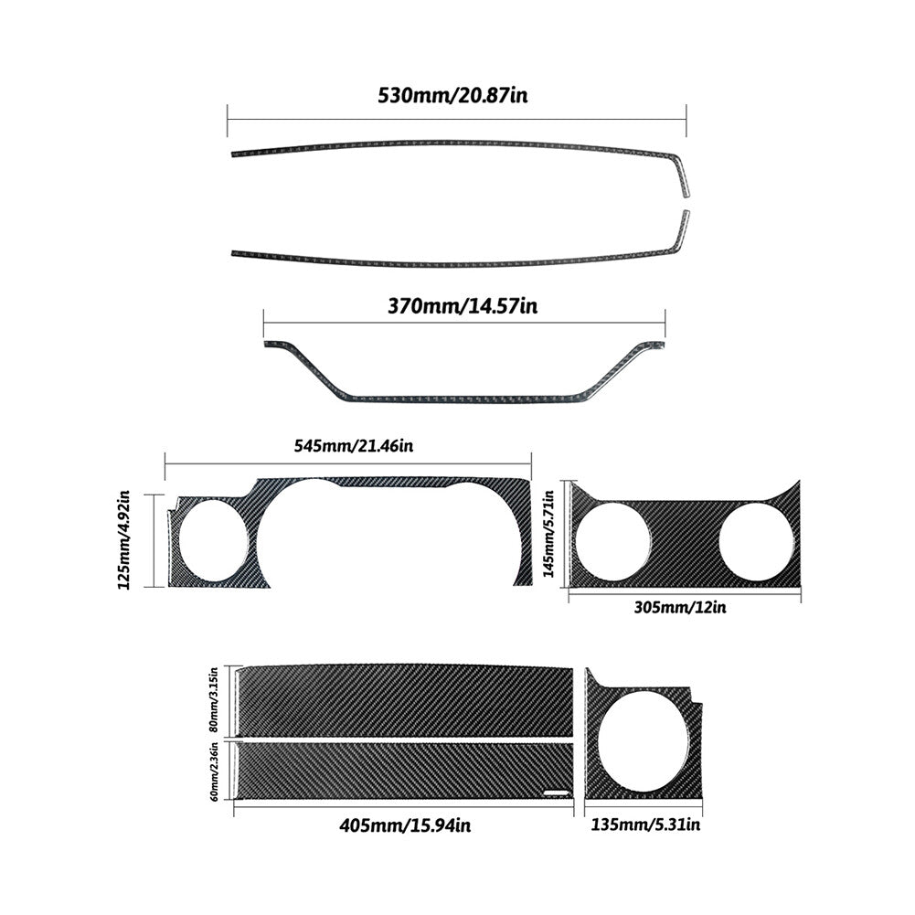 4Pcs Carbon Fiber Door Left Right Control Cover Trim for Dodge Durango 2014-2020 v