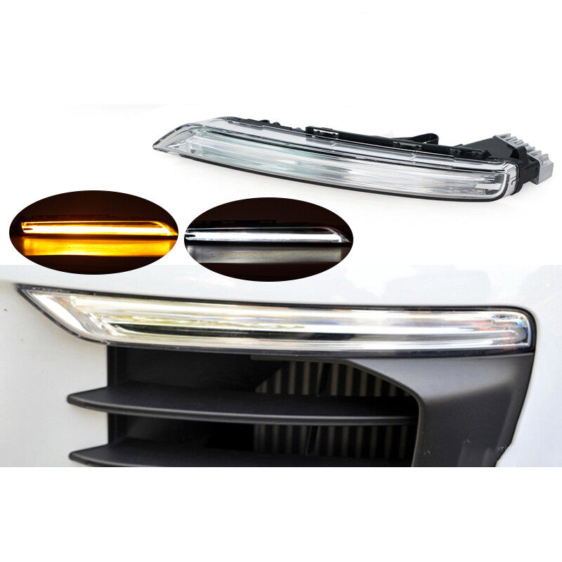 Left-side daytime running light, driving fog light, and headlights for Porsche for Cayenne 2015-2017.