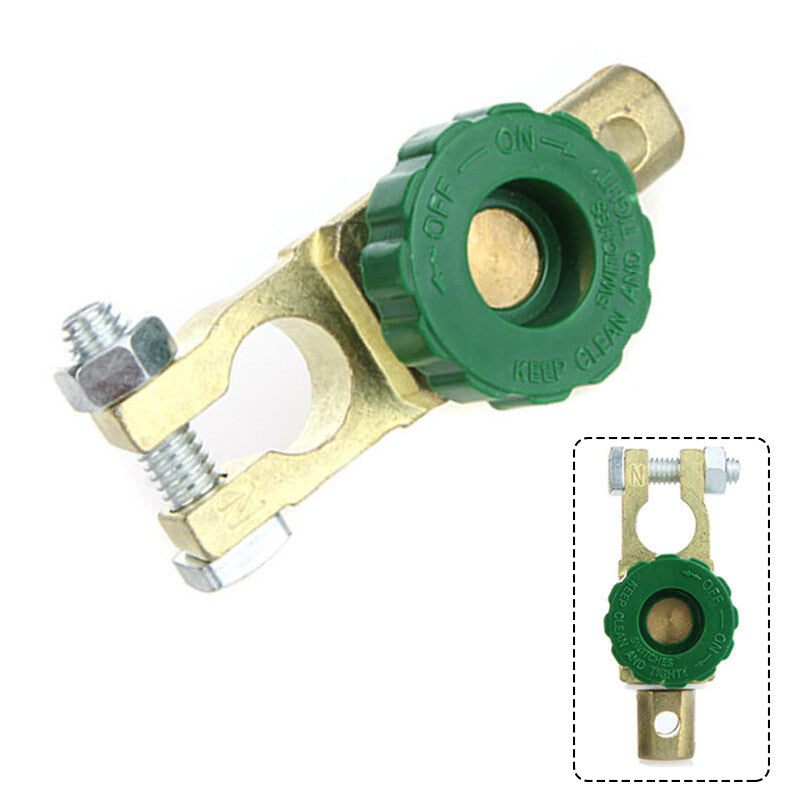Battery Link Terminal Quick Cut-off Disconnect Master Kill Shut Switch Solid Kit v