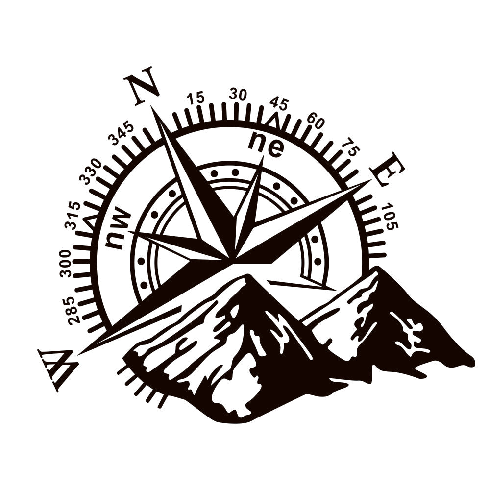Compass Sticker Decal Emblem Badge Car Hood Fender Decoration Waterproof 50x60CM