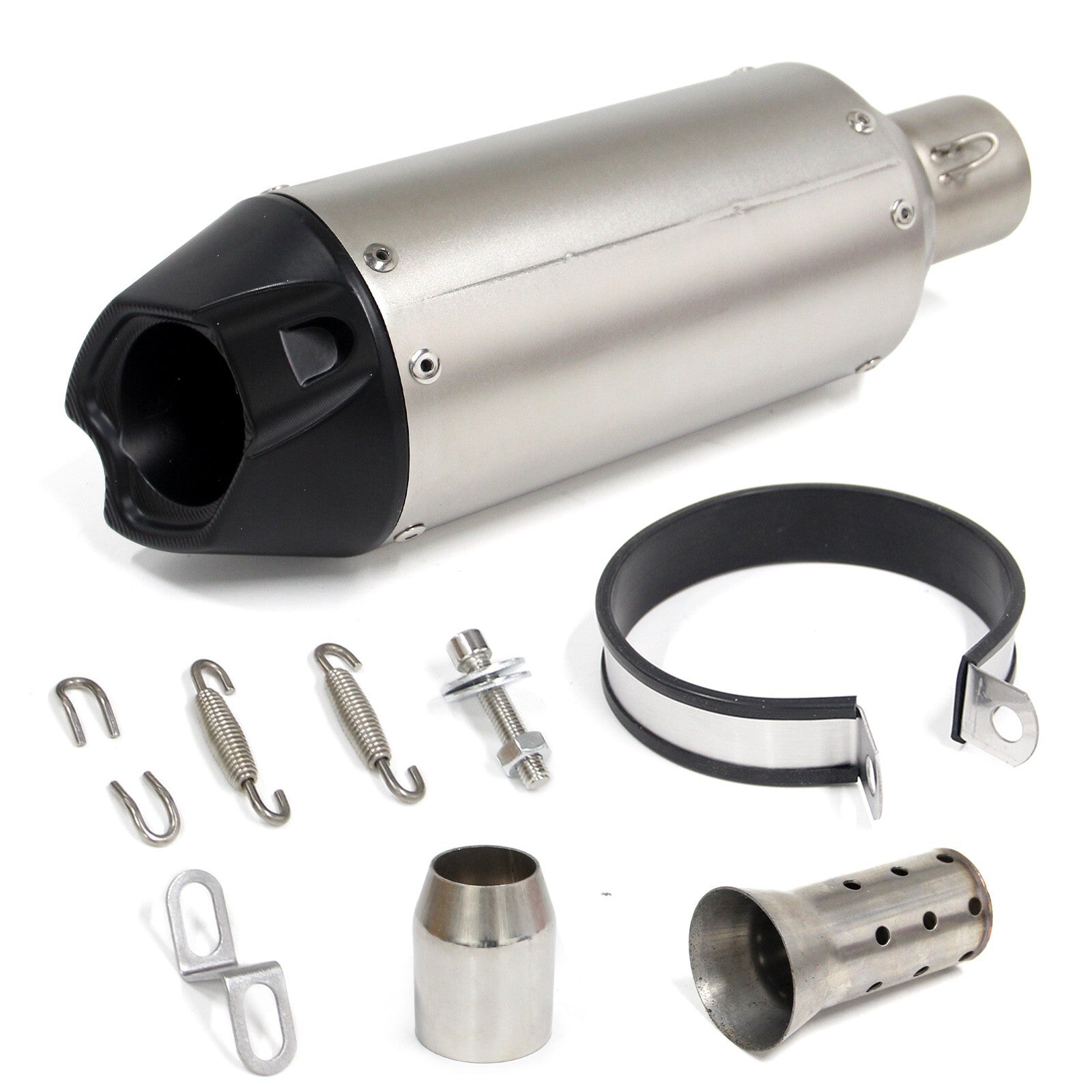 Universal 1.5 caliber 38-51mm Black Exhaust Muffler Pipe Motorcycle Dirt Bike