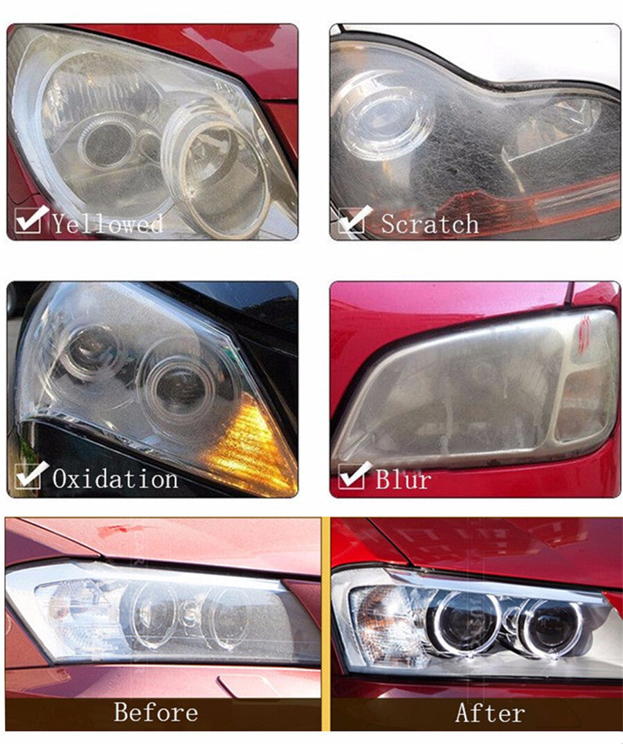 Headlamp Renewer Removes Yellow Stain Headlight Lens Restoration Repair System Q