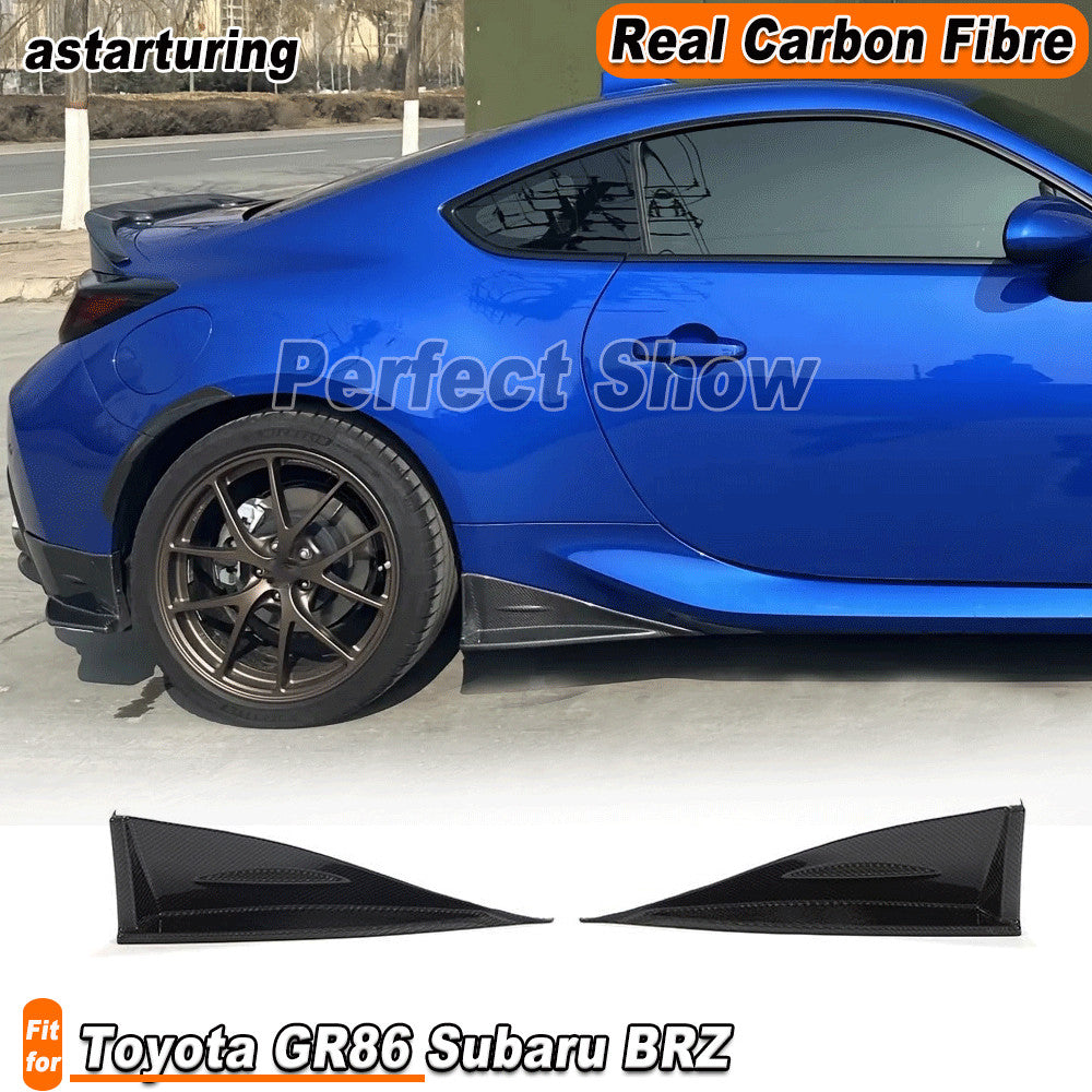 for Toyota GR86 for Subaru BRZ 2022-23 REAL Carbon Side Skirt Splitter Winglets Lip