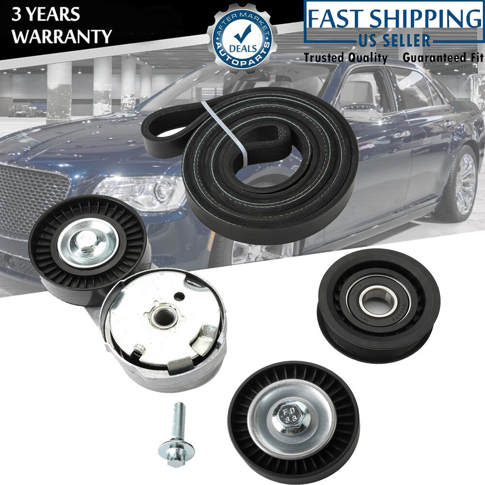 39282 Drive Belt Tensioner & Idler Pulley Kit for Chrysler for Dodge for Jeep for Ram 3.6L Q
