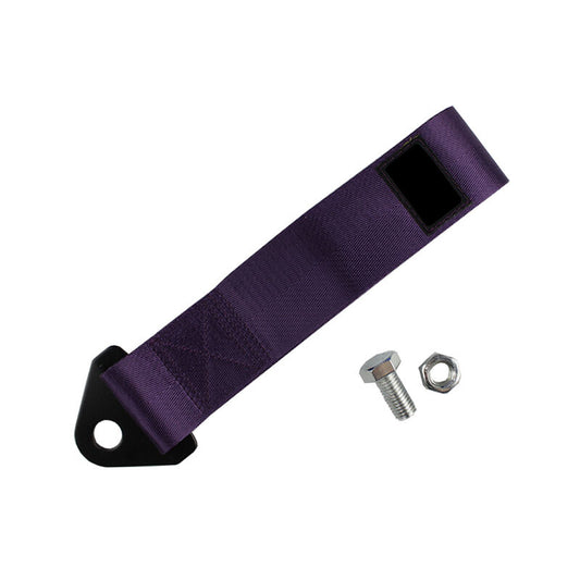 Sports Lila High Strength Racing Tow Strap Kit for Front Rear Bumper Towing Hook Q