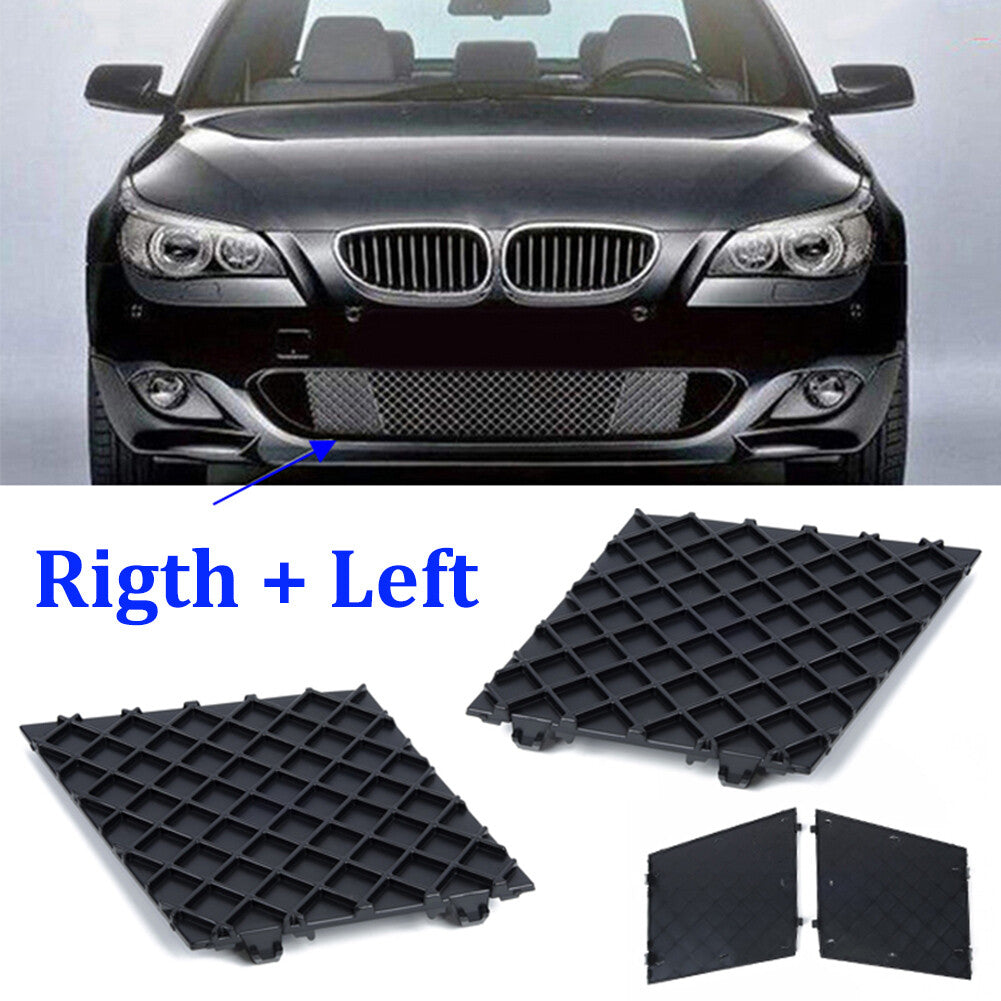 for BMW E60 E61 525i 528i 530i FRONT BUMPER LOWER MESH GRILL TRIM COVER PAIR