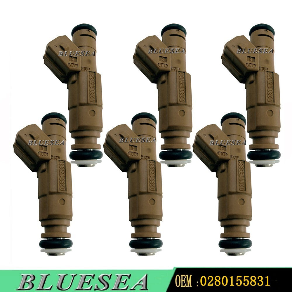 6PCS 0280155831 NEW Fuel Injectors For 1998-2009 for Volvo C70 V70 XC70 XC90 S60 S80