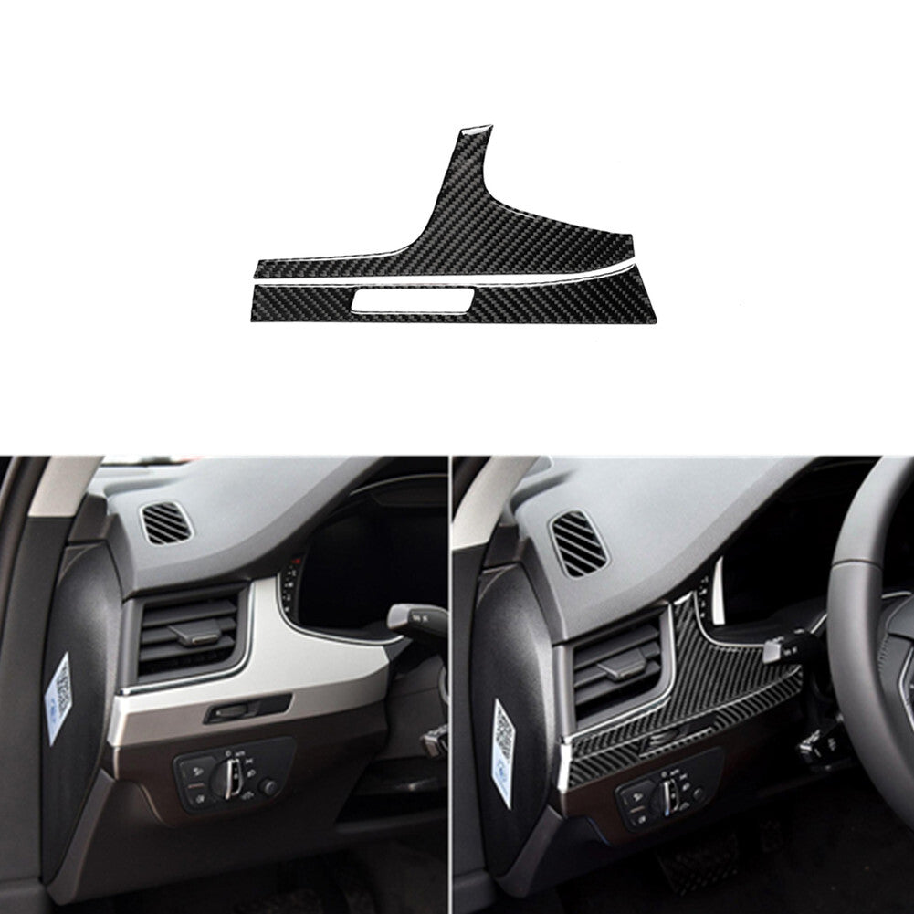 Red Carbon Fiber Interior Decor Door Control Cover Trim For 2012-2015 for Fiat 500 v
