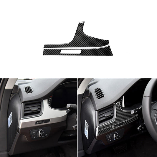 Red Carbon Fiber Interior Decor Door Control Cover Trim For 2012-2015 for Fiat 500 v