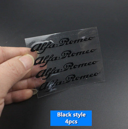 for Alfa Romeo Side Fender Sticker Badge Logo Carbon Red 2x- v