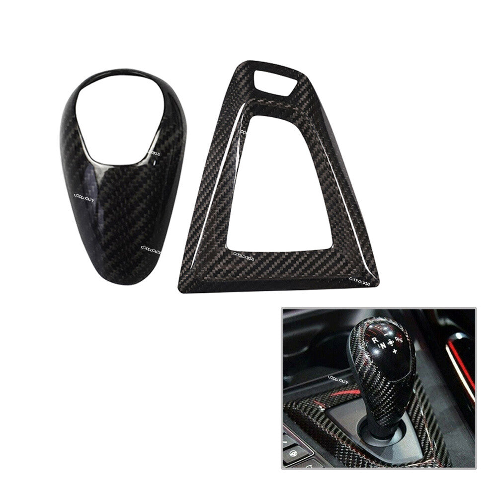 Carbon Fiber Gear Shift Knob Cover Surround Cover For M Series M2 M3 M4