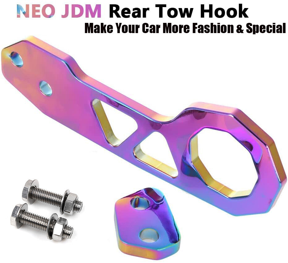 Anodized Billet Aluminum Racing Rear Tow Towing Hook Kit CNC Paint Q