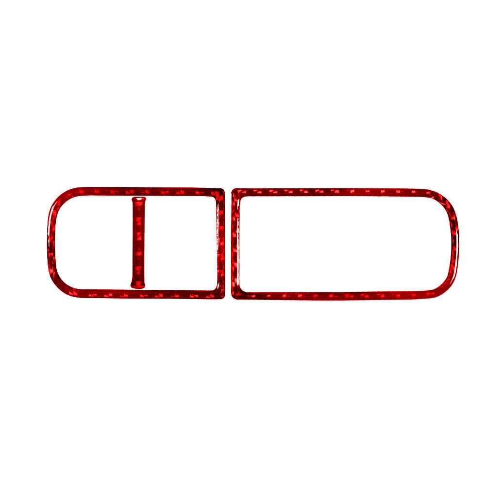 2X Red Carbon Fiber Steering wheel Cover Trim for Hyundai for Veloster JS 2019-2022 v