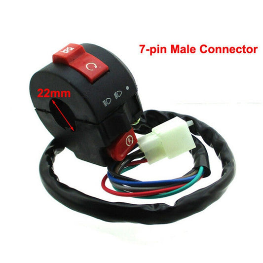 For Coolster 70cc 110cc ,125cc Start 7-Pin Male Kill Fits 7/8 Handlebar v