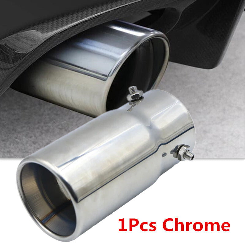 Car Chrome Exhaust Tail Muffler Tip Stainless Steel Matte Exhaust Tips Pipe Tube