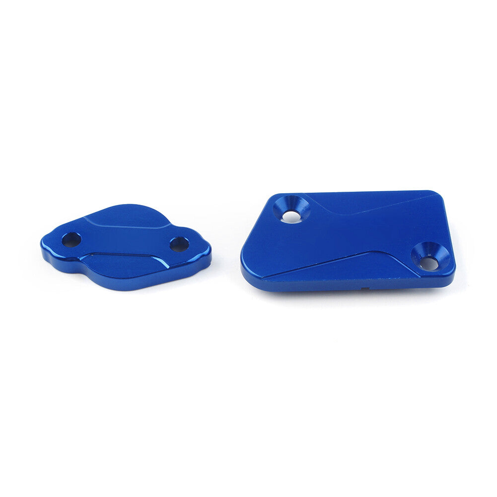 Front Rear Brake Reservoir Fluid Cover Fit for Yamaha YZ125 YZ250 YZ450F WR250F Blue