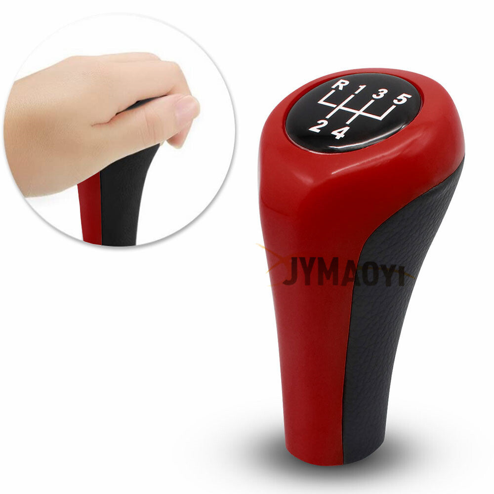 for BMW 1 3 5 6 X1 X5 X3 Series Red 5 Speed Manual Gear Shift Knob Shifter Q