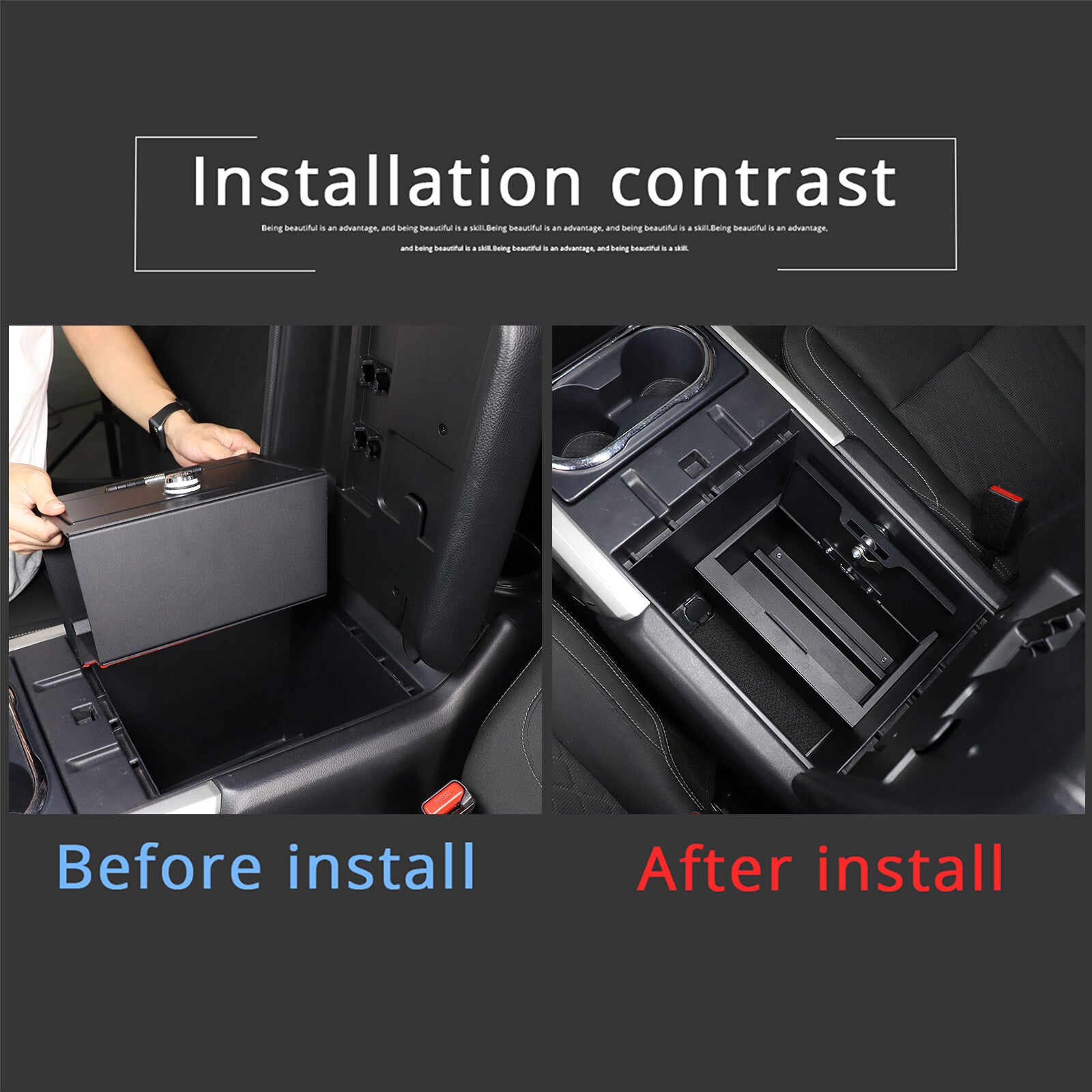 Black central control security storage box vault suitable for Titan 2016 - 2023 - n