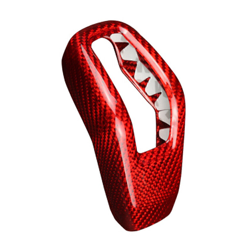Carbon Fiber Red Gear Shift Knob Cover Trim for Land Rover Range Sport 2018-2021