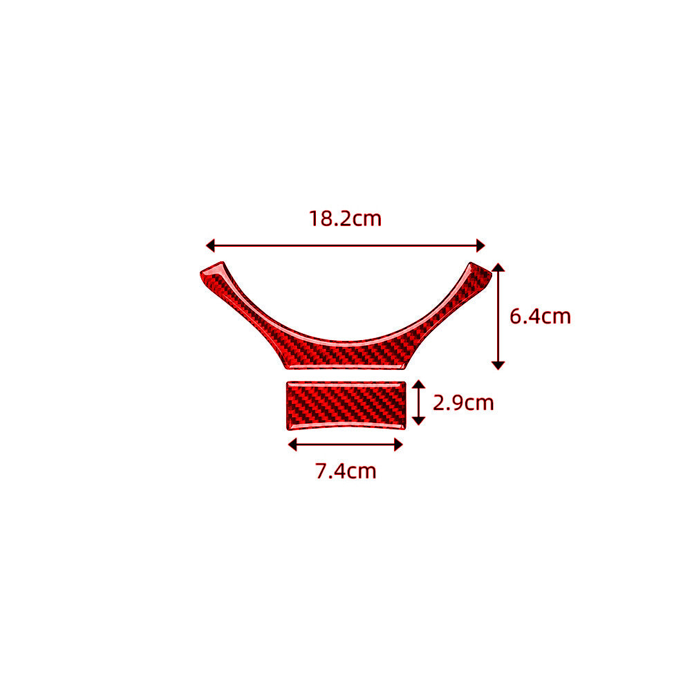 Red carbon fiber interior steering wheel lower cover trim for Lexus CT200h 11-17